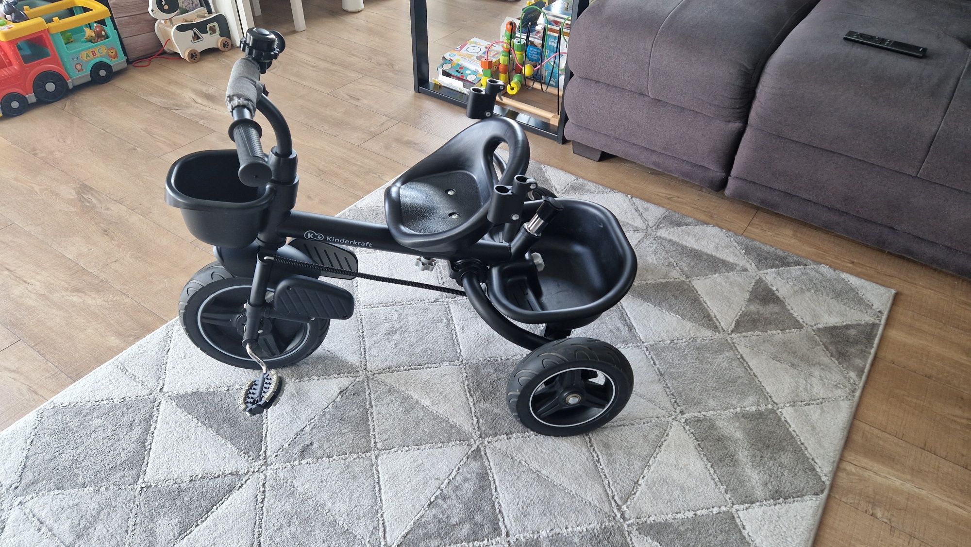 Wózek spacerowy / rowerek trójkołowy 5w1 Kinderkraft Spinstep - szary