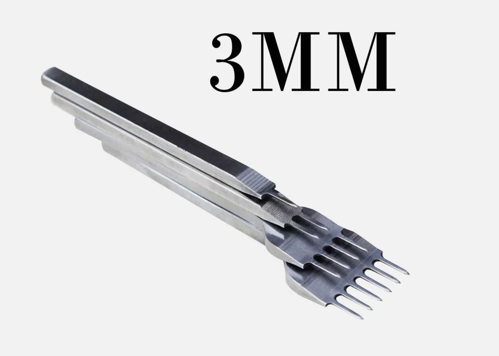 Шаговый строчный пробойник 3 мм для кожи инструмент для работы с кожей