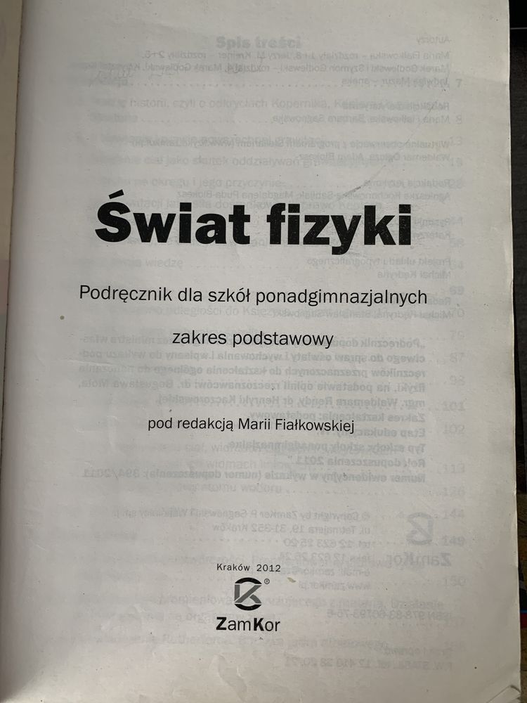 Świat fizyki. Zakres podstawowy