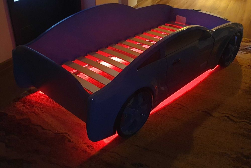 Łóżko samochód Ford Mustang Led pilot