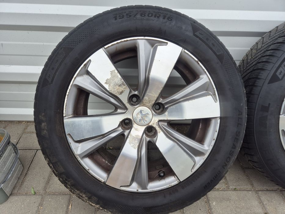 Koła felgi aluminiowe opony 195/60/ r16 4x108 peugot 2008