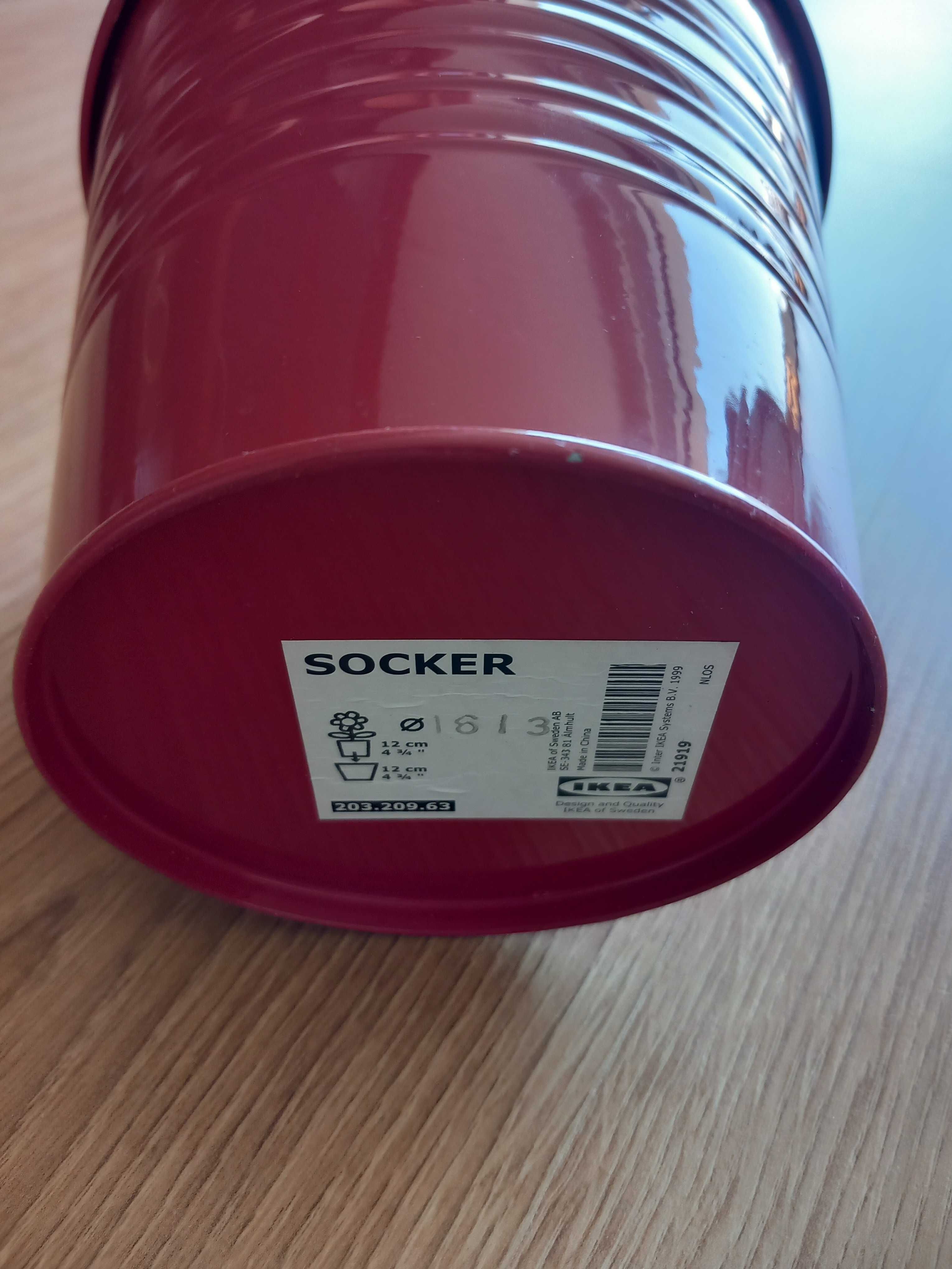 1 vaso e 1 balde IKEA vermelho