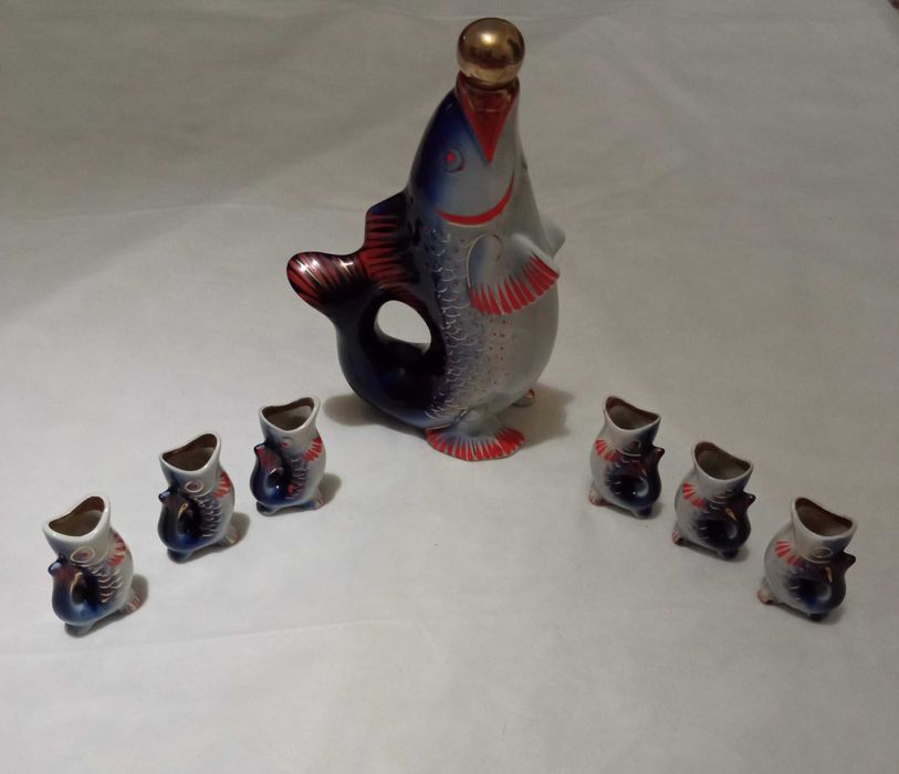 Сервіз рибки (синій і білий)