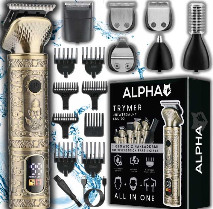 MASZYNKA Do Strzyżenia Włosów Brody Ciała 7w1 Trymer Golarka WYPRZEDAŻ