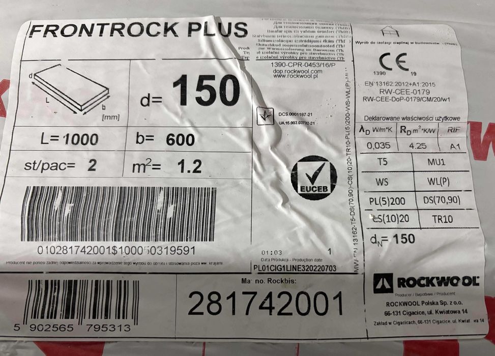 Wełna mineralna fasadowa