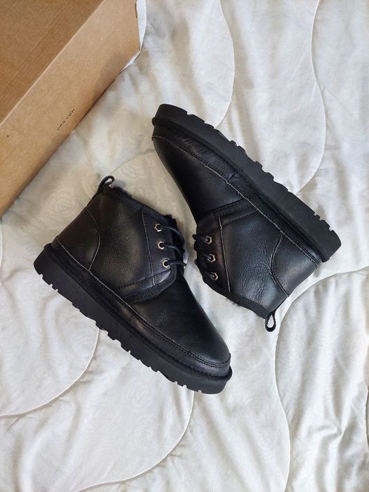Угги Мужские UGG Neumel Leather Black (Кожа)