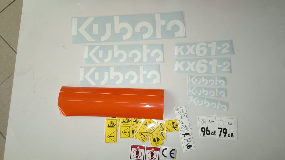 Naklejki kubota KH-31 KX-36-3 KX61-2 Wszystkie modele Kubota