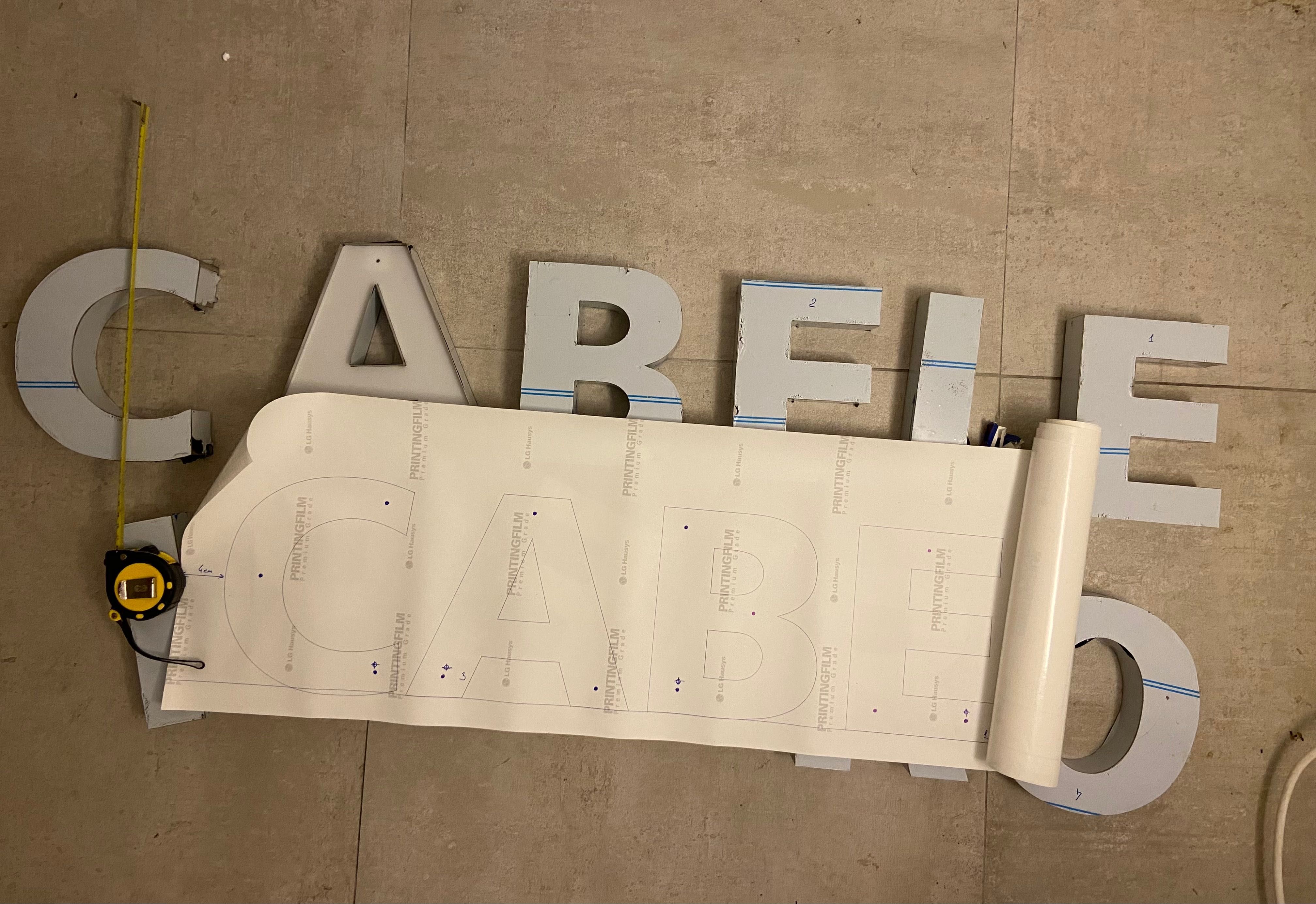 Letras inox para loja