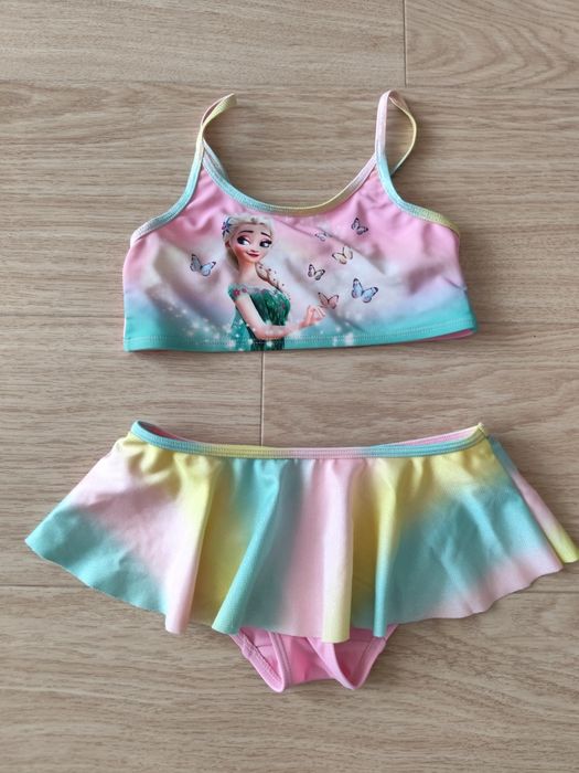 Kostium kąpielowy 110/116 Kraina Lodu ELSA H&M tęczowy
