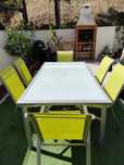 Conjunto Mesa e 6 Cadeiras de jardim/terraço