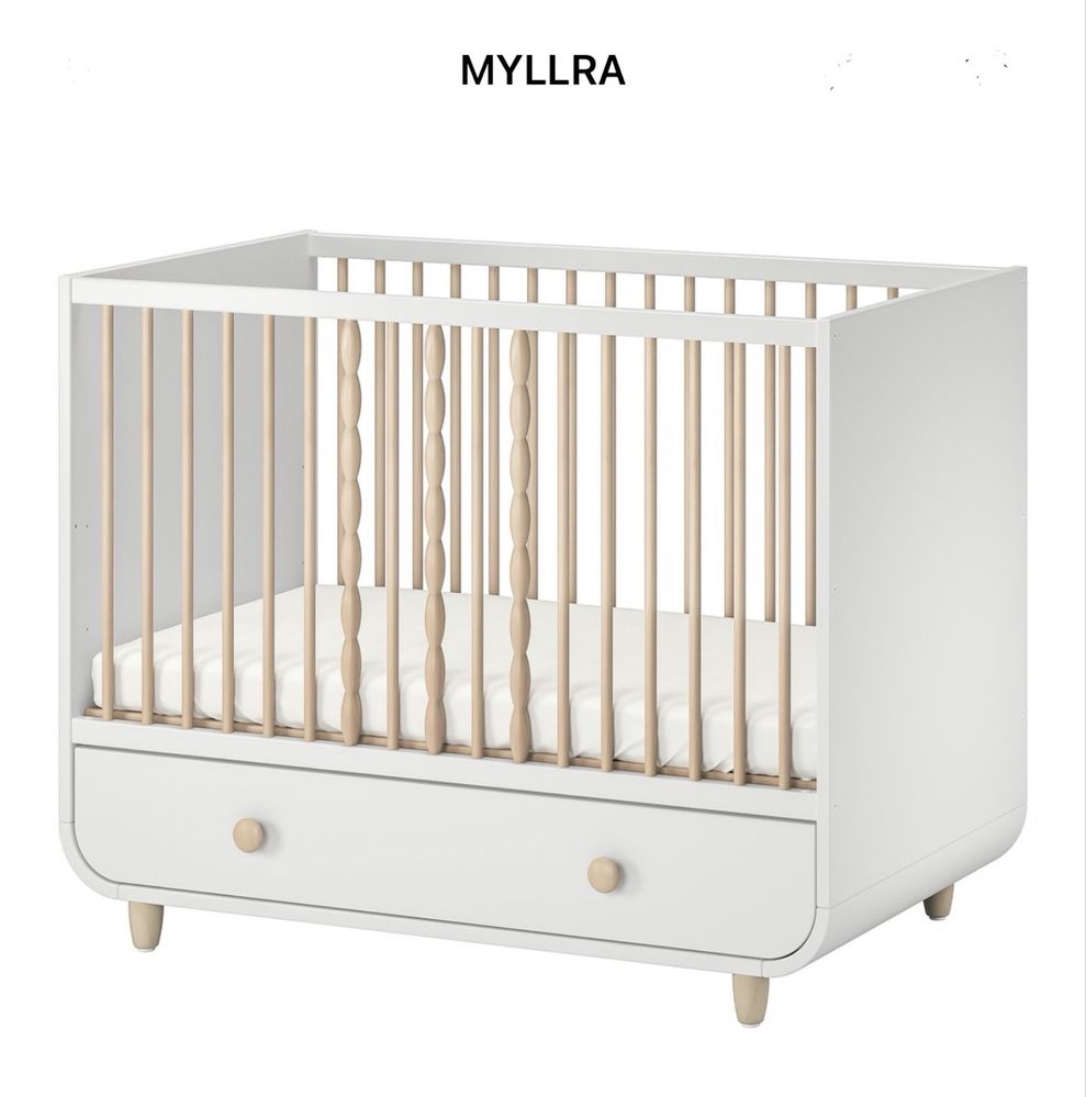 Vendo berço ikea MYLLRA - branco - com colchão