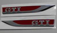 Nowy emblemat znaczek GTI para czerwony czarny logo klejane metal