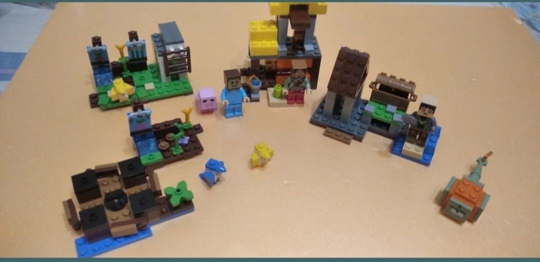 Klocki figurki minecraft pasujące do lego mini wioska farma