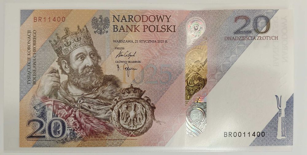20zł Tysiąclecie koronacji Bolesława Chrobrego Banknot NBP