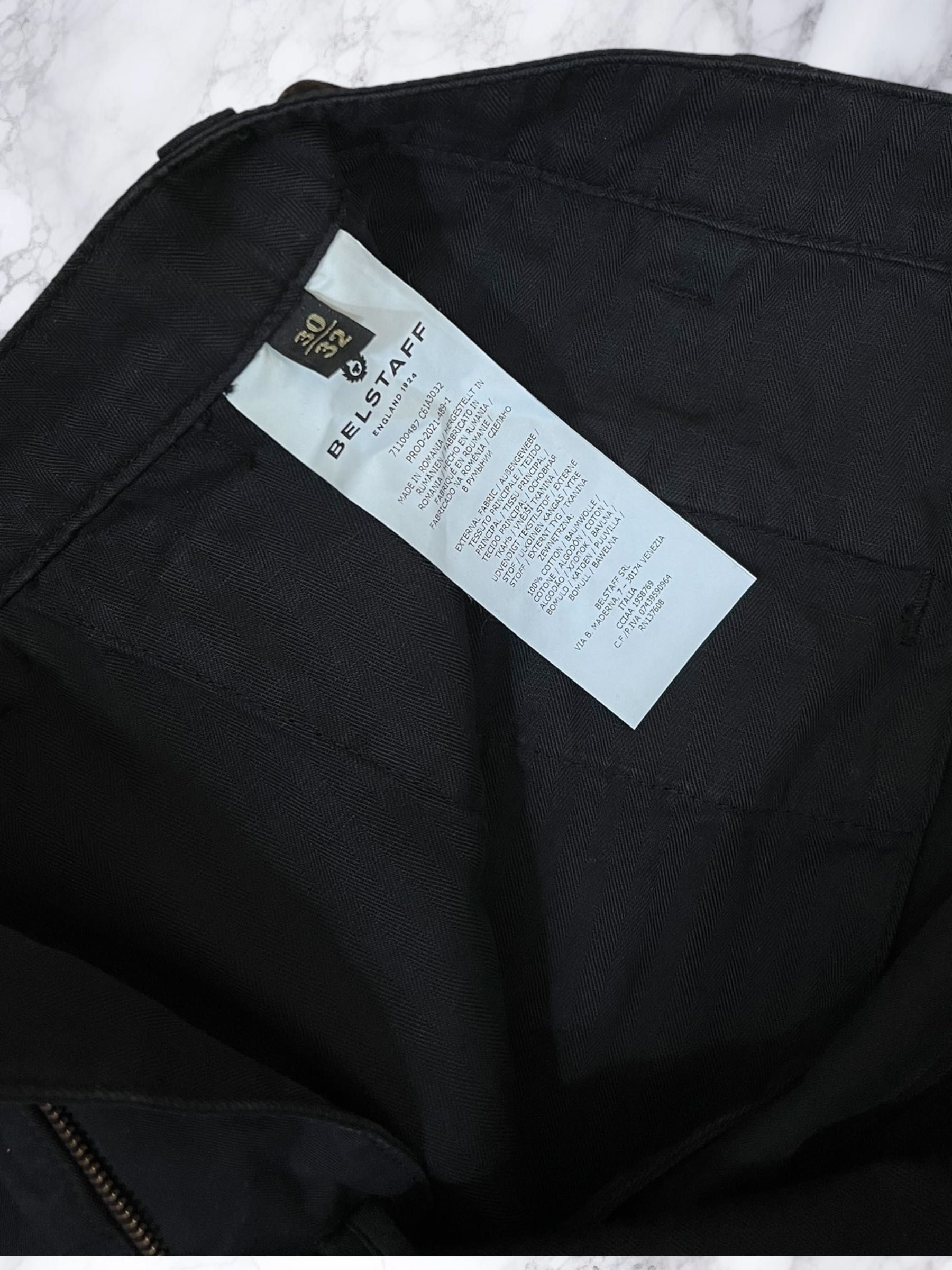 Belstaff roz. W30 L32 męskie czarne spodnie