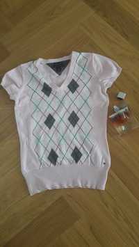 Tommy Hilfiger różowy top romby 34 XS