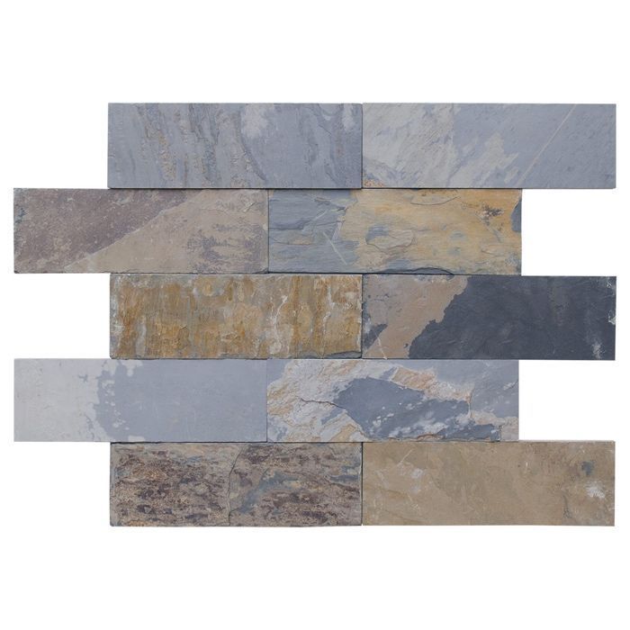 Płytki Łupek California Gold natural 10x30x1 cm Elewacja Kamień fasada