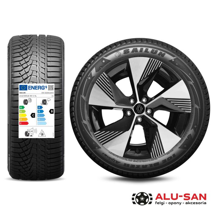 Nowe koła zimowe 18" Renault Symbioz Arkana Megane Captur 215/55R18