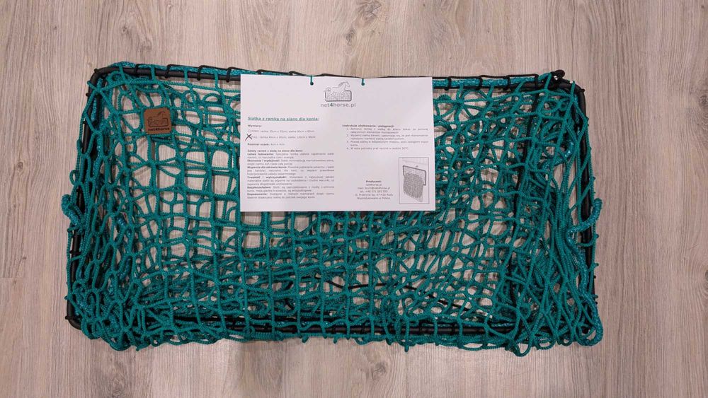 Siatka na siano z ramką dla konia FULL 200l łatwe ładowanie - zielona