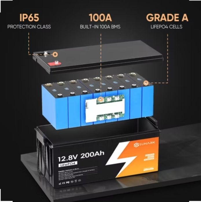 Акумулятор LiFePO4 24v 100Ah  2560wh lfp24-100