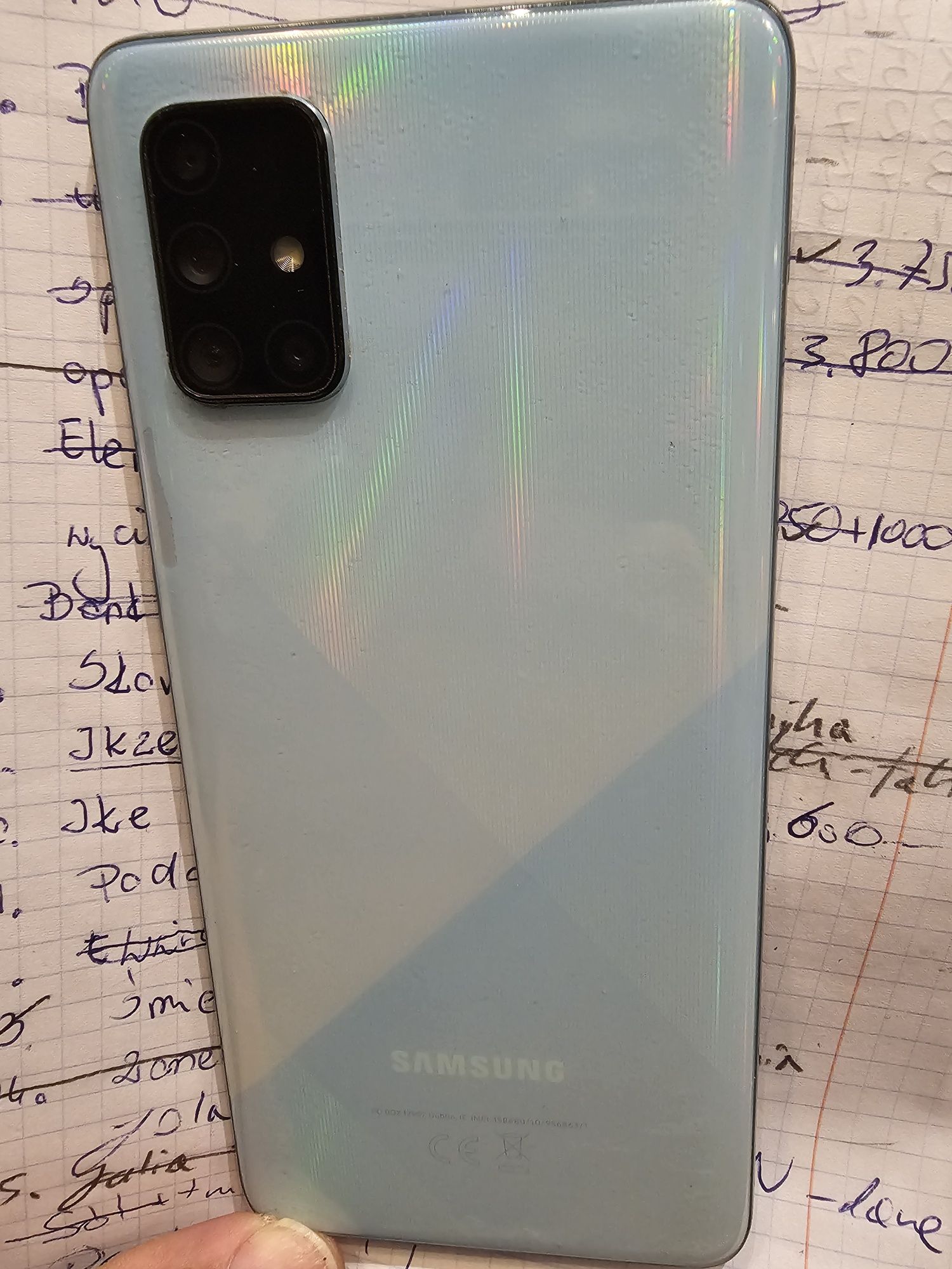 Samsung Galaxy A71 6/128 dual sim SM-A715F/DS Blue + 2x szkło ochronne