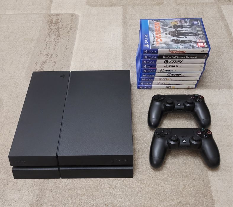Konsola ps4 fat 1tb 2 pady