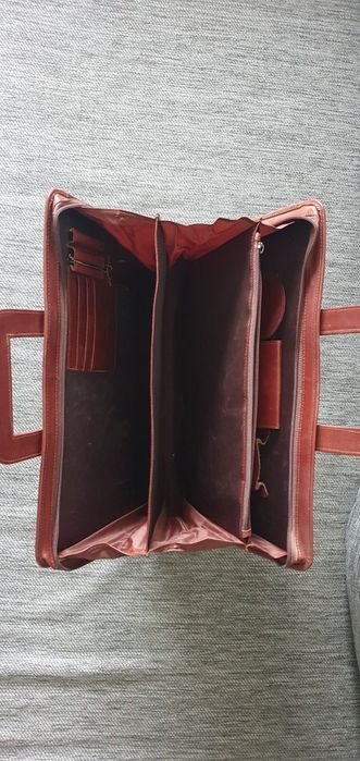 Damska skórzana torba teczka aktówka brązowa Bartex
