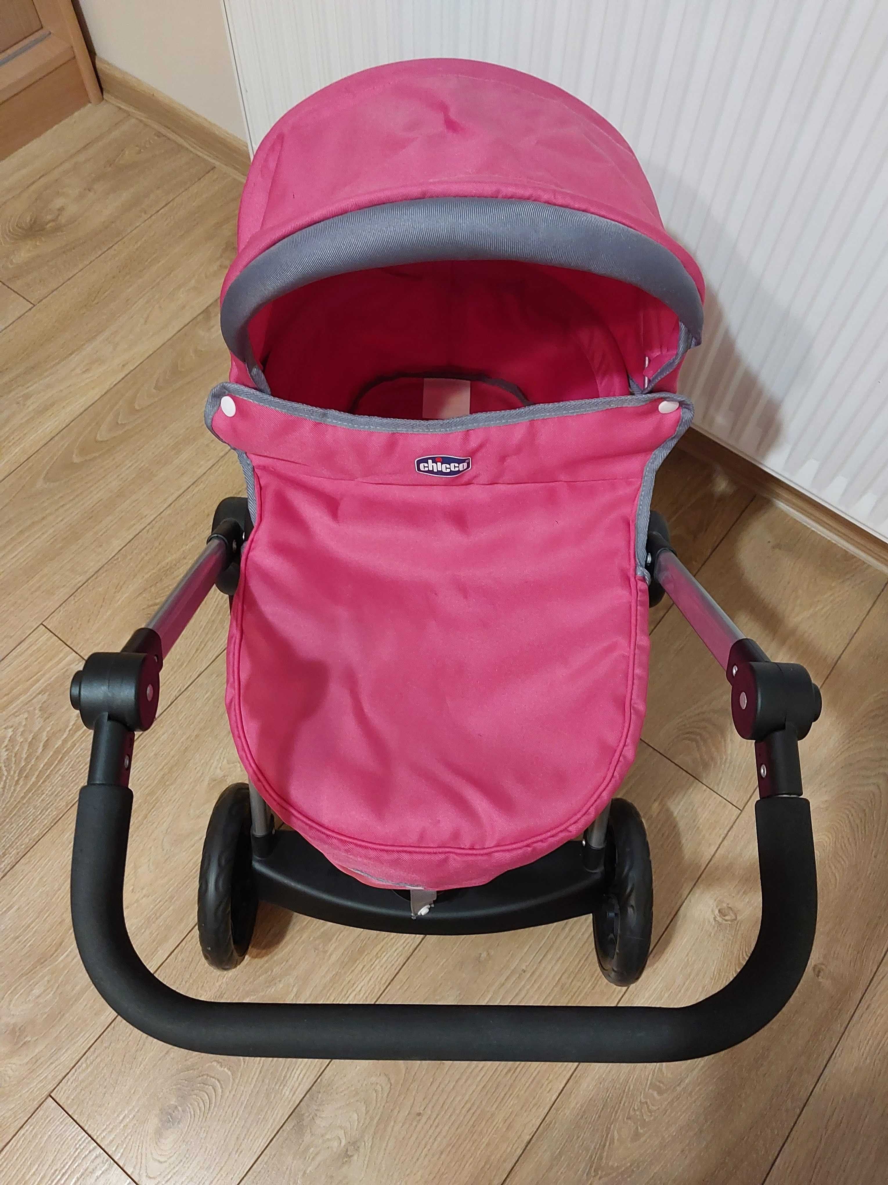 Sprzedam wózek głęboki i krzesełko do karmienia lalek Chicco