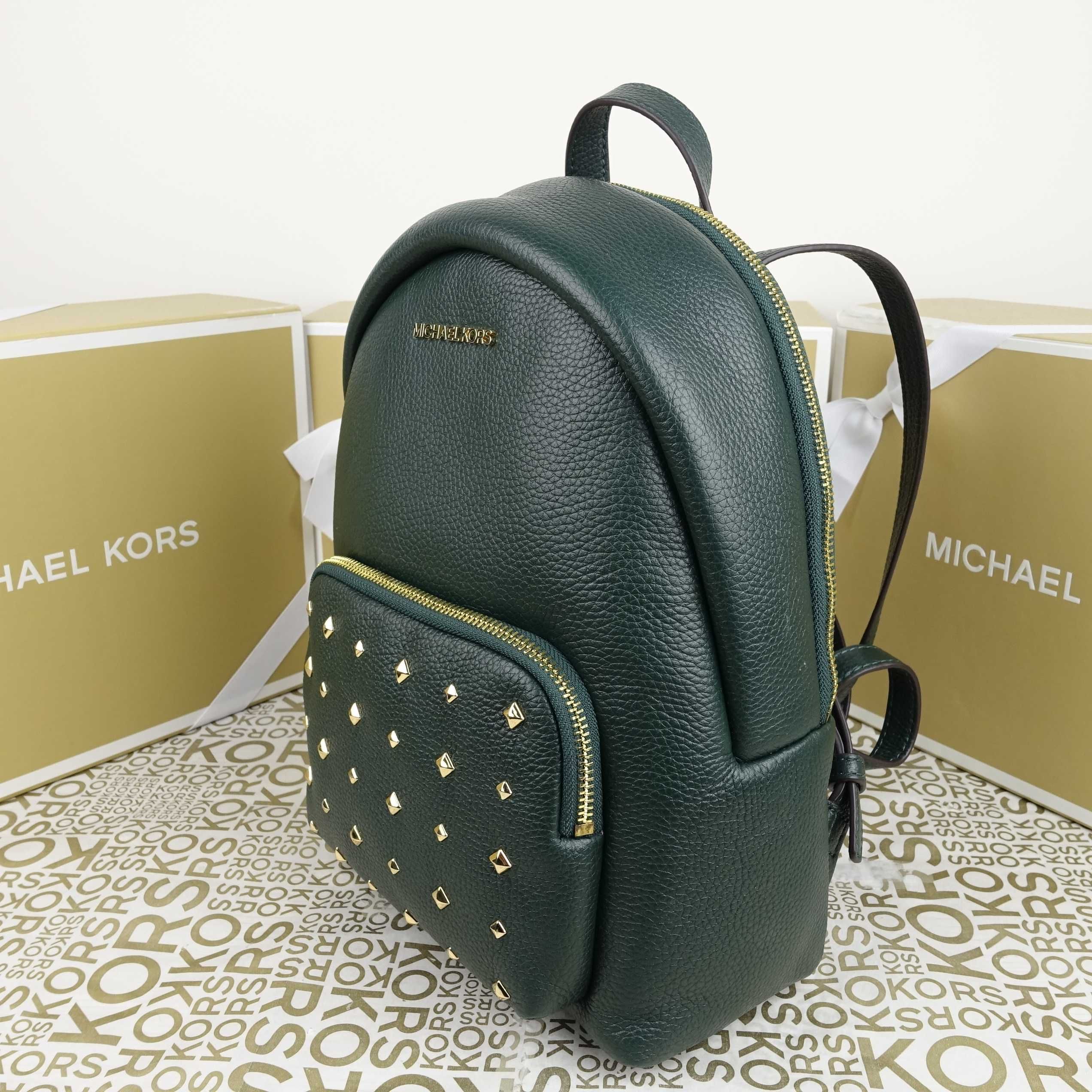 Шкіряний рюкзак Michael Kors erin md green оригінал Майкл Корс