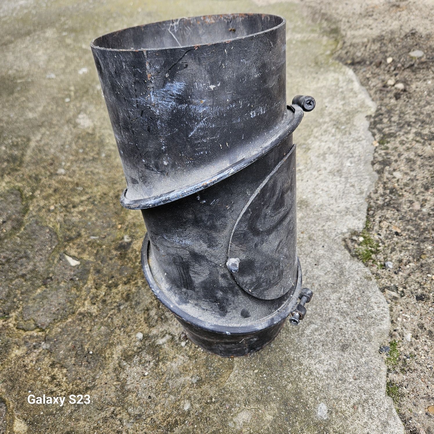 Rura skrętna średnica zew 15,5cm kominowa