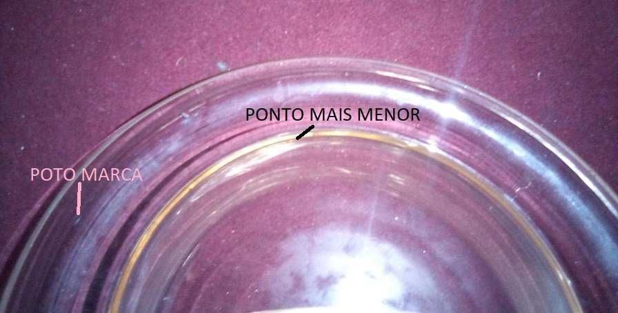 Taças bases tigelas cristal, 1 pesada/4 com base tig (algs min pontos)