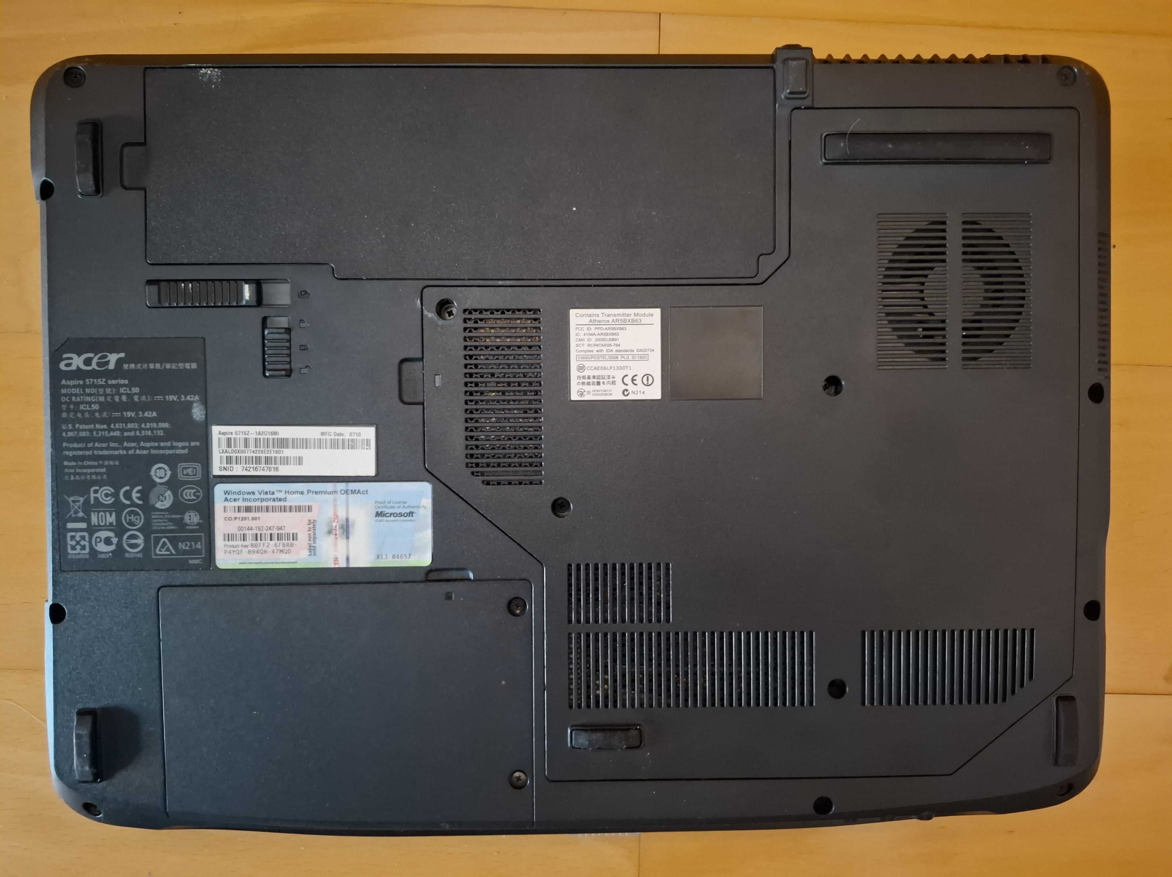 Portátil Acer Aspire 5715Z