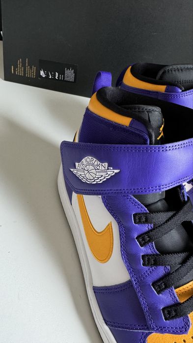 Nike Air Jordan 1 Hi FlyEase LA Lakers rozmiar 46 wkładka 30 cm