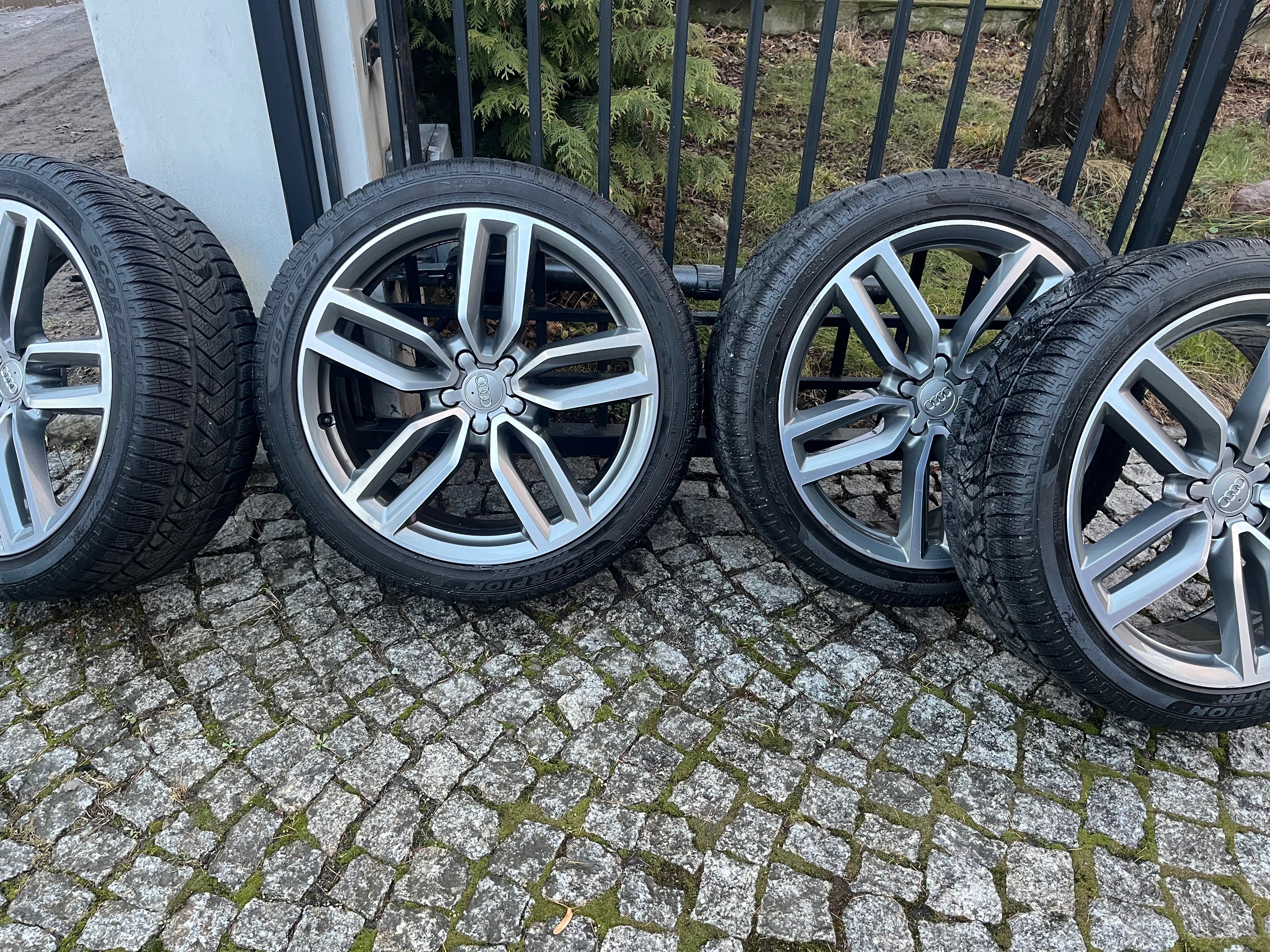 Felgi Audi SQ5, Q5, RSQ3 z oponami zimowymi Pirelli Scorpion