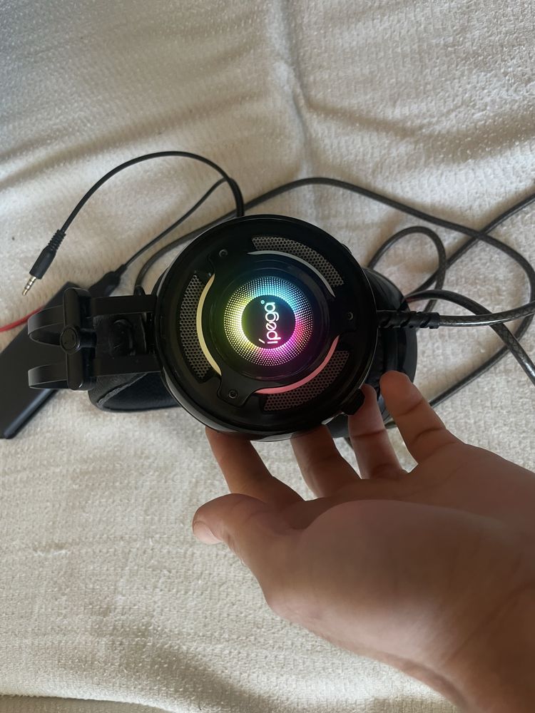 Ipega Gaming дротові ігрові навушники з мікрофоном,LED RGB підсвітка