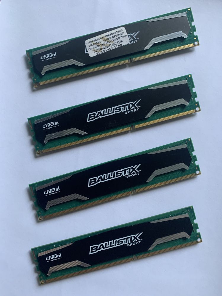 Продам оперативную память 4Gb DDR3 1600MHz Crucial Ballistix Sport