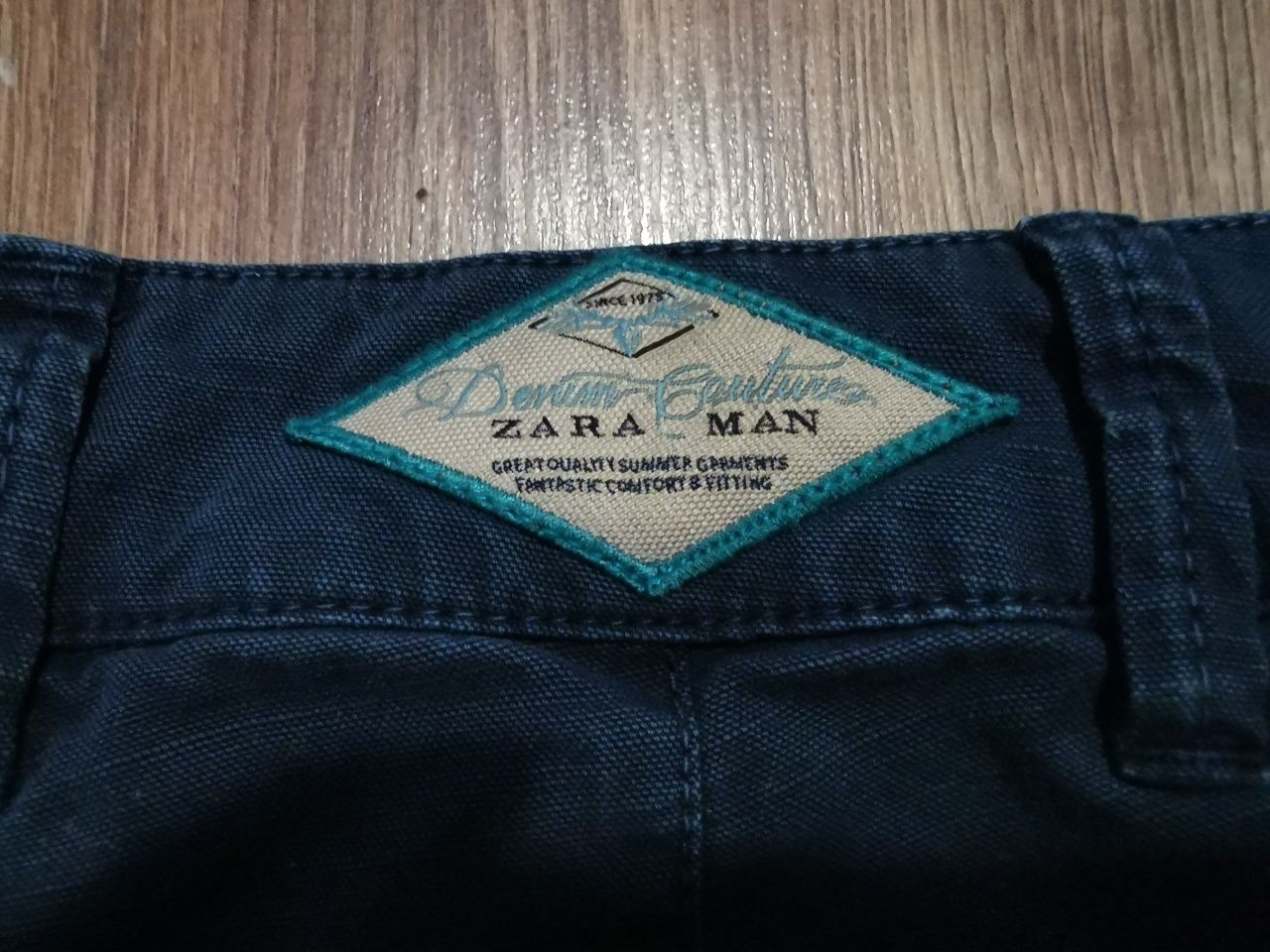 Krótkie granatowe spodenki Zara Men 36 męskie