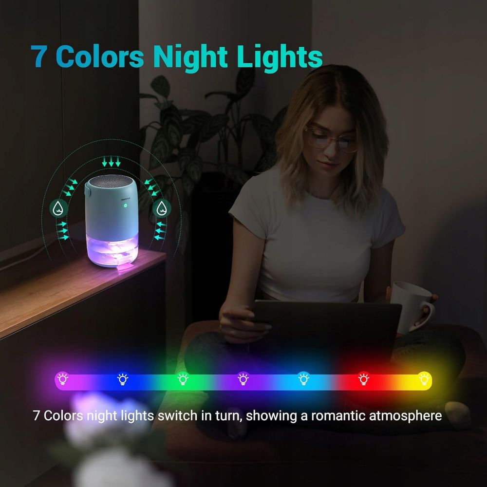 INKBIRD HZ-X628 Przenośny osuszacz powietrza 1100 ml diody LED cichy