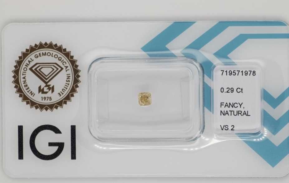 Naturalny diament 0.29 ct VS2 IGI – Fancy Champagne Yellow (IGI)