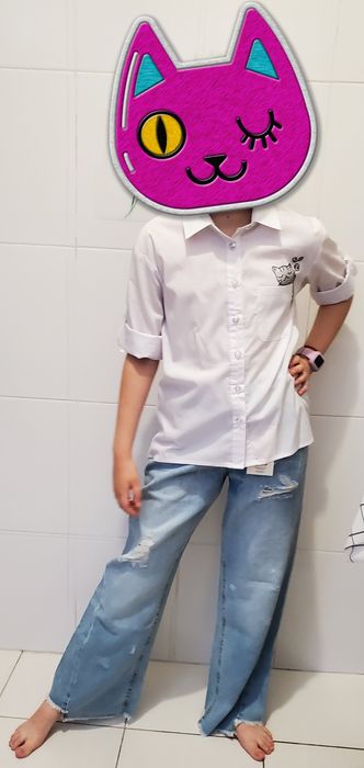 Блузка-рубашка на зріст 128-134