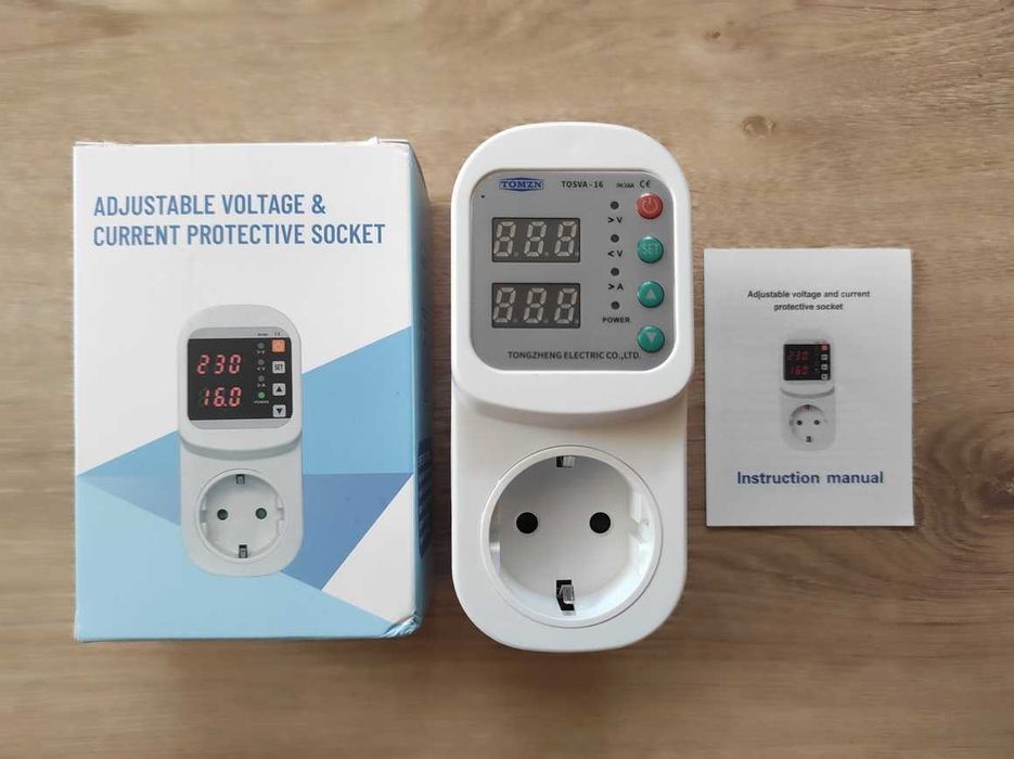 Реле контролю напруги в розетку TOMZN 16A TOSVA-16 захист перепадів