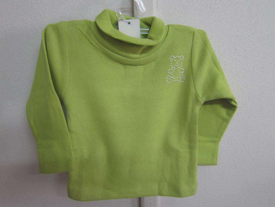Camisola de Bébé Verde com Urso Prateado 12 meses Nico