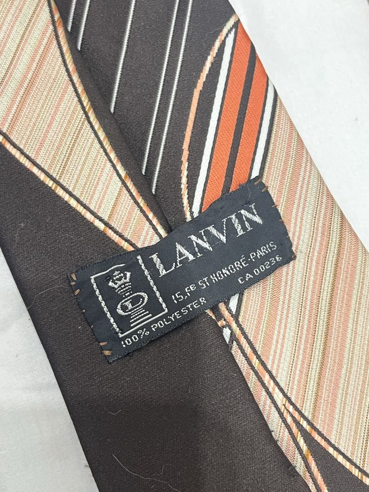 Pięć markowych krawatów krawaty premium Lanvin YSL vintage retro