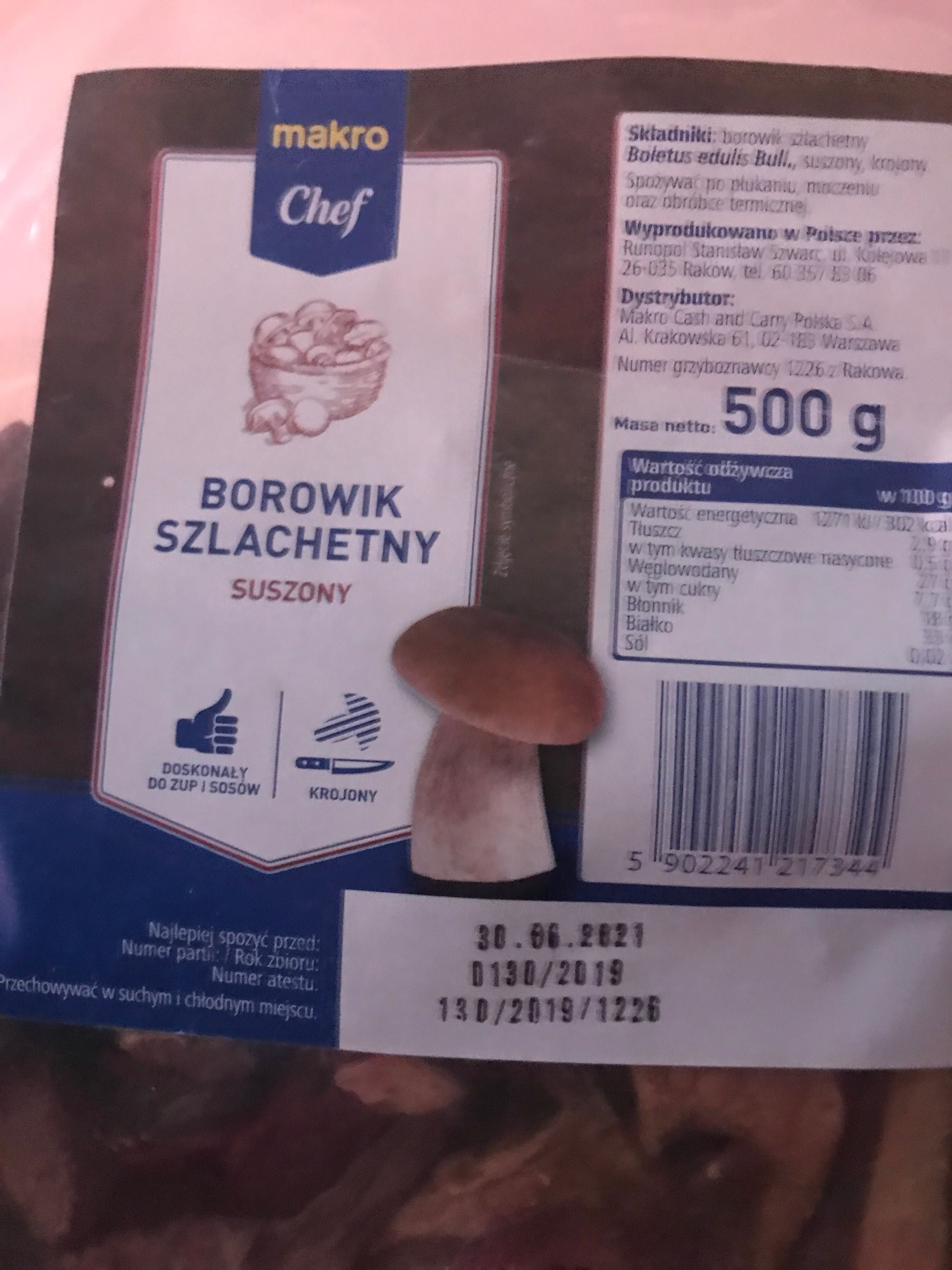 Taniej! Grzyby suszone Borowik Szlachetny 500 g