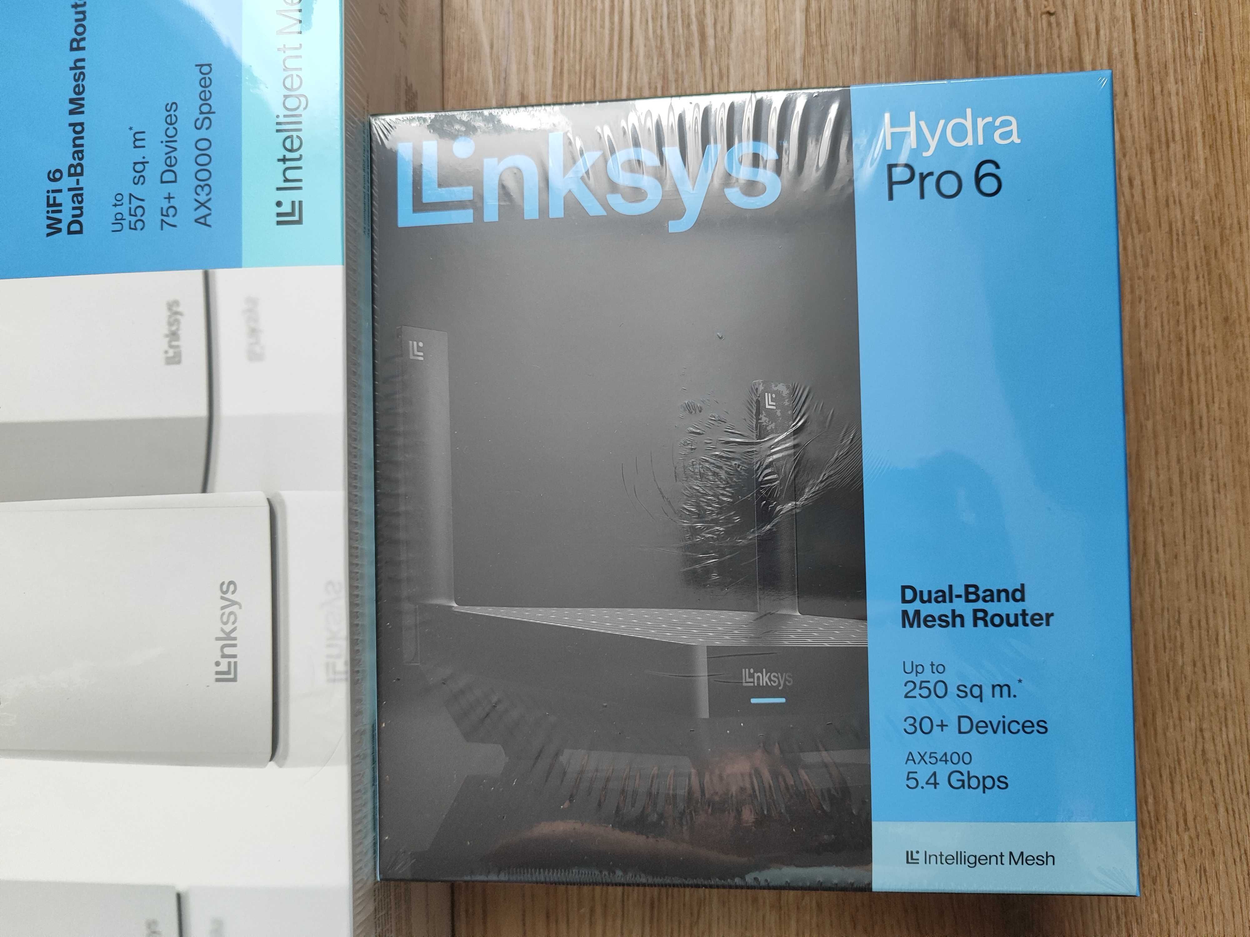 System mesh Wi-Fi 6 Linksys Blue Label, router AX5400 + 3 węzły AX3000