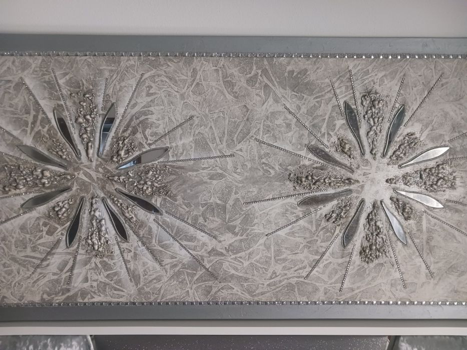 Quadro Decorativo Elegante com Textura e Brilho