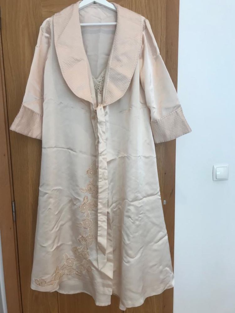 Robe de noiva e camisa de noite a condizer renda / vintage