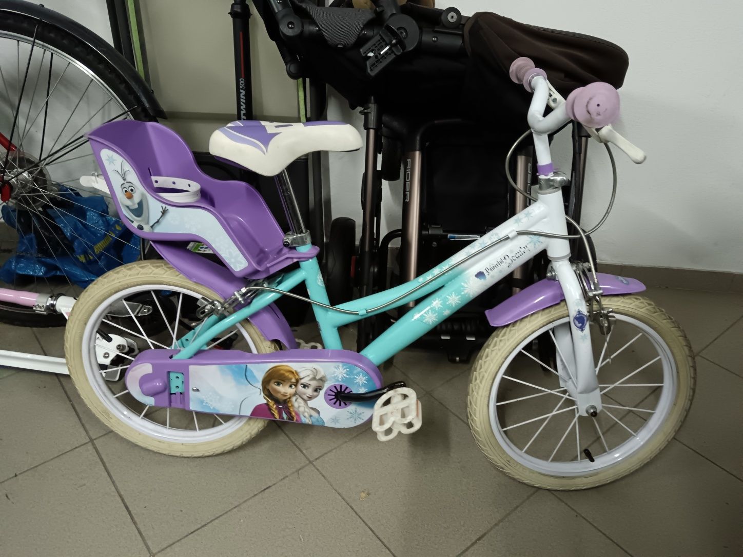 Bicicleta de criança roda 16 com rodinhas - Frozen