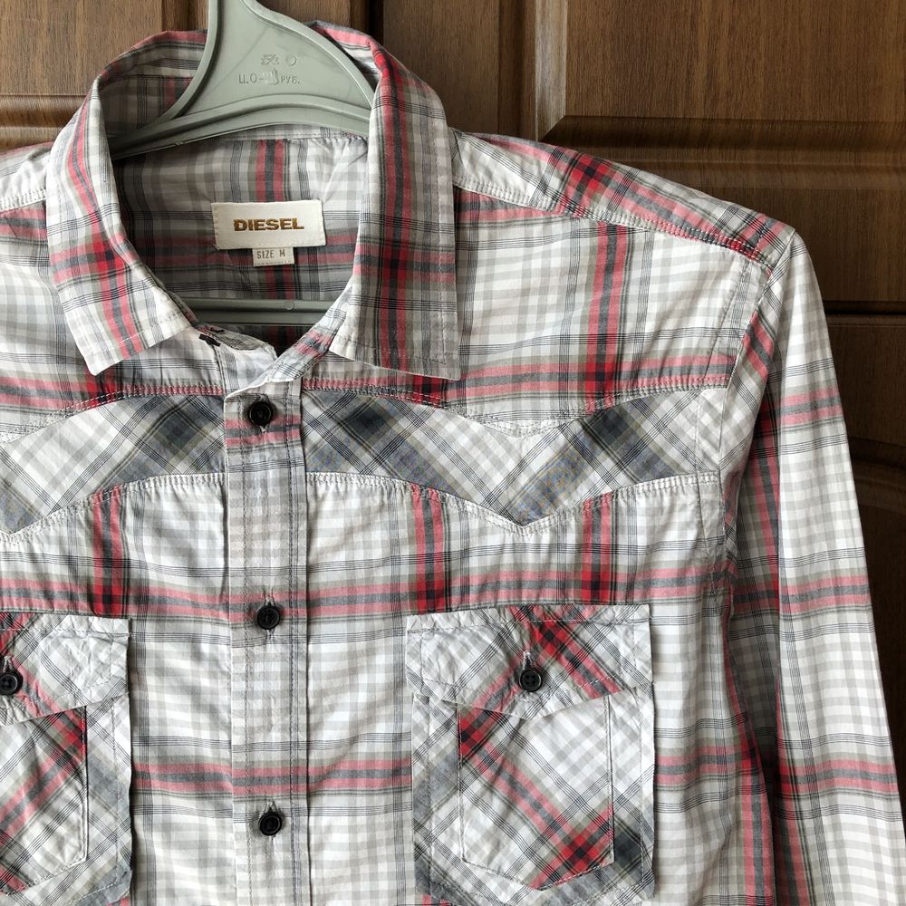 Чоловіча Сорочка Diesel Red Tartan Shirt Рубашка