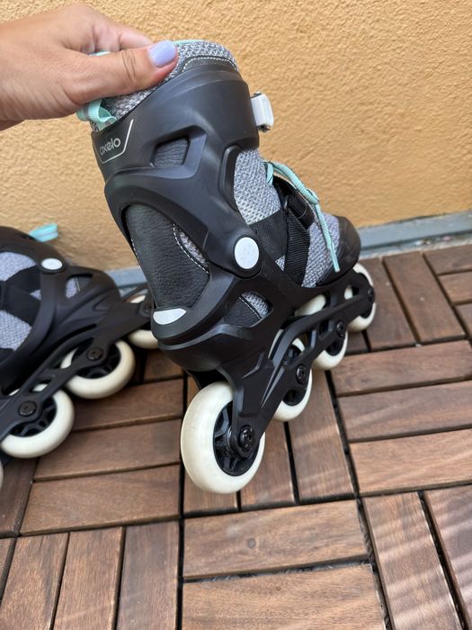 Patins em linha adulto com kit proteções